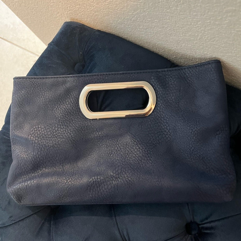 Blue clutch purse